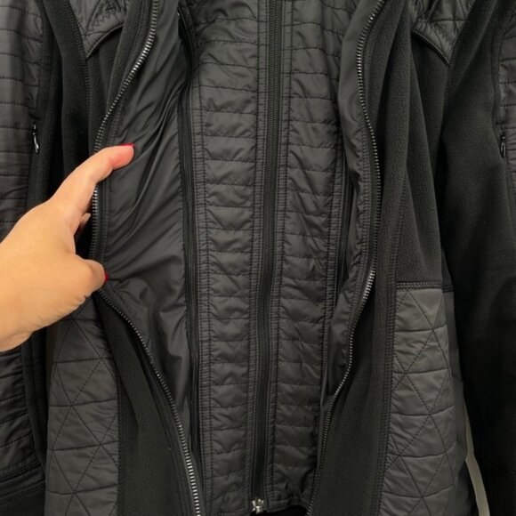 Lululemon Jacket FLEECY KEEN JACKET lll Reflective Winter Hoodie Black Size 8 - Picture 8 of 16